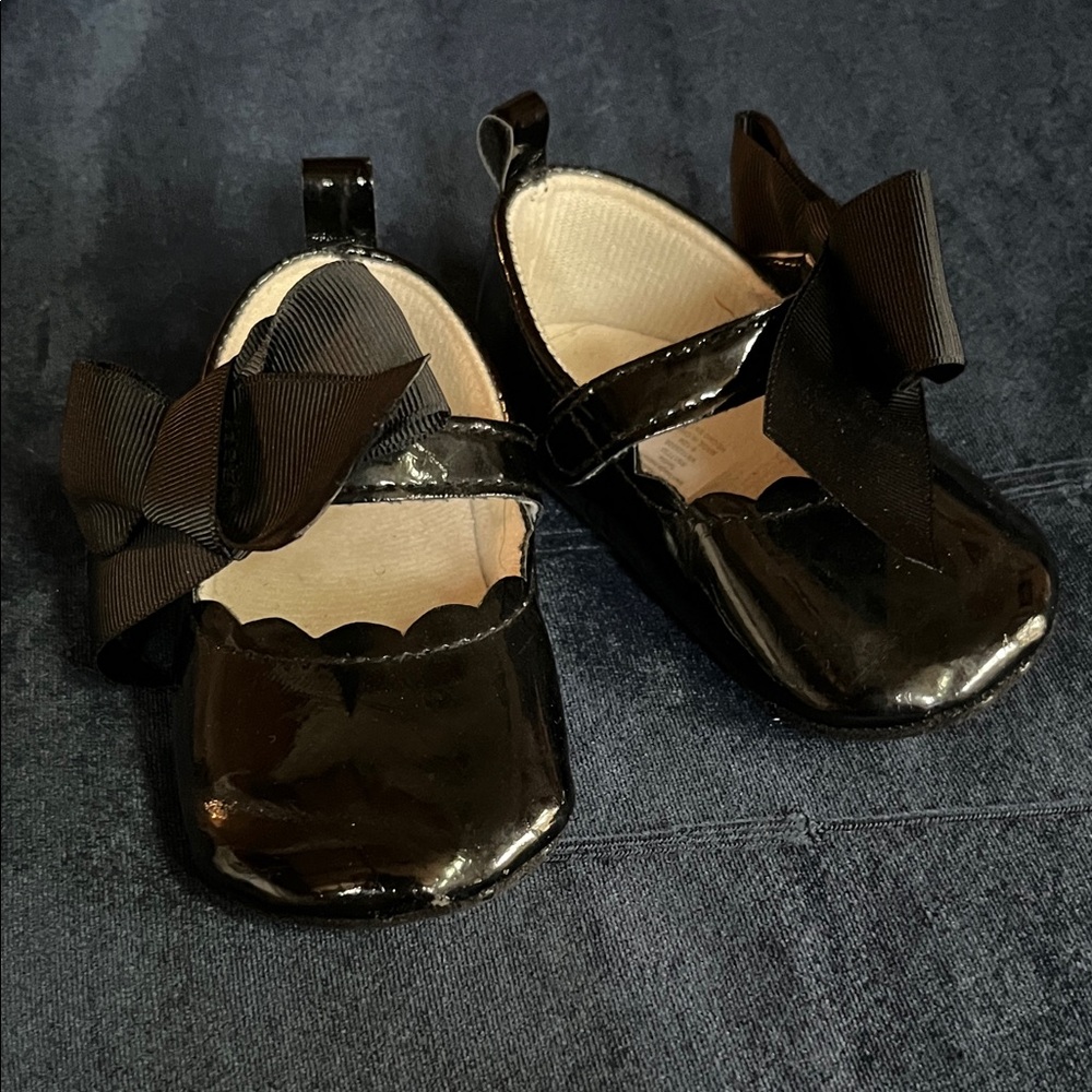 Target Black Patent Kids Dress Shoes with Bow